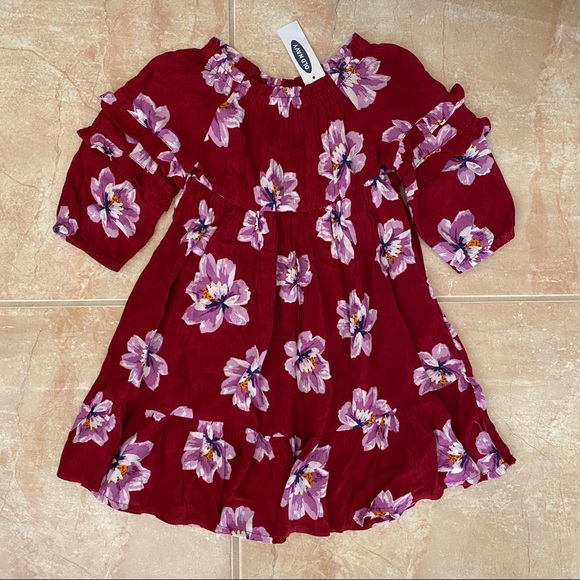 NWT Burgundy Floral dress - Picture 3 of 3